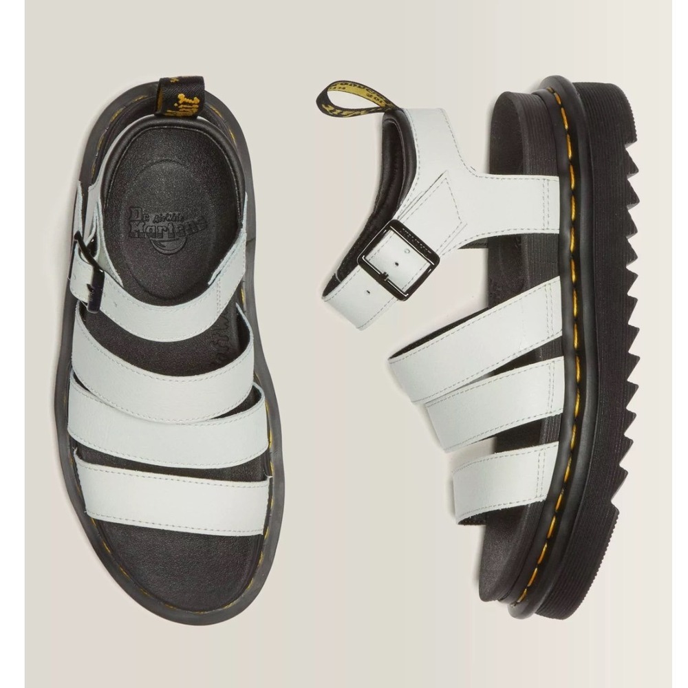 Dr. Martens Blaire White Hydro Leather Platform Gladiator Sandals Womens 7